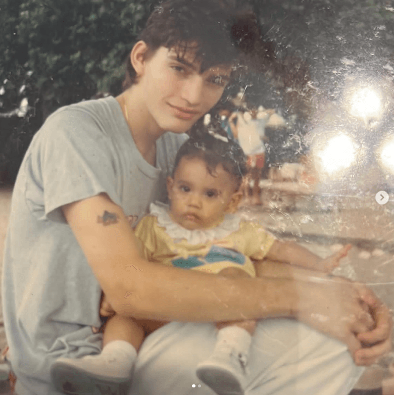 Julián Gil, de joven, y su hija Nicolle