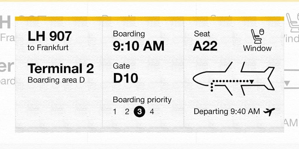 No tire su tarjeta de embarque porque podría ser desastroso en las manos equivocadas