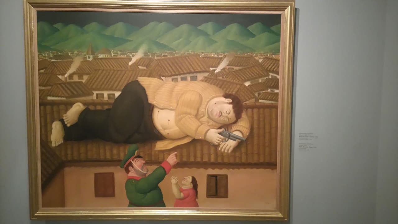 Como Fernando Botero, quien realizó una obra sobre la muerte del criminal.