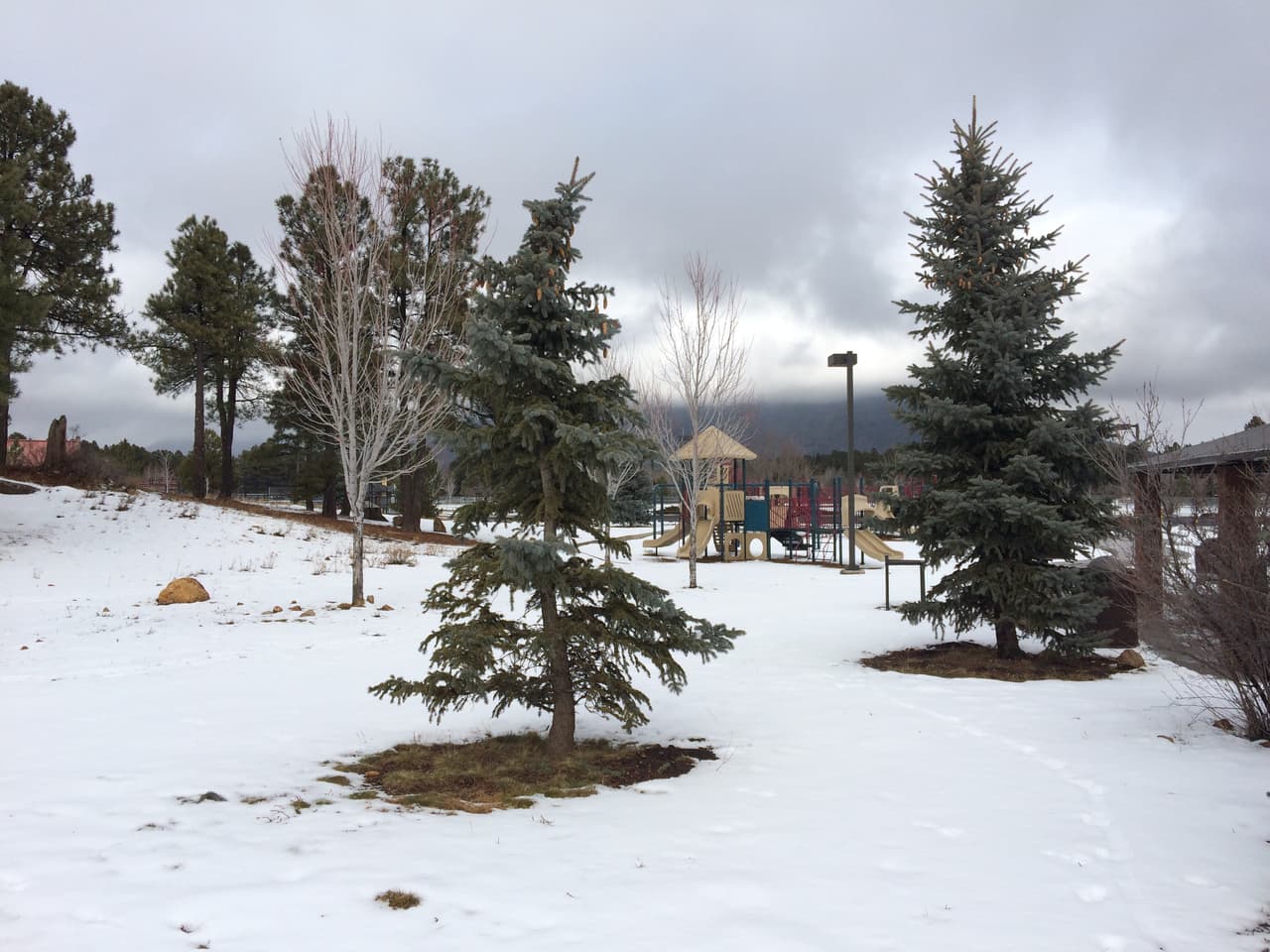 Las tormentas han dejado cubierto de nieve el norte de Arizona, desde Flagstaff hasta la zona de Monument Valley.