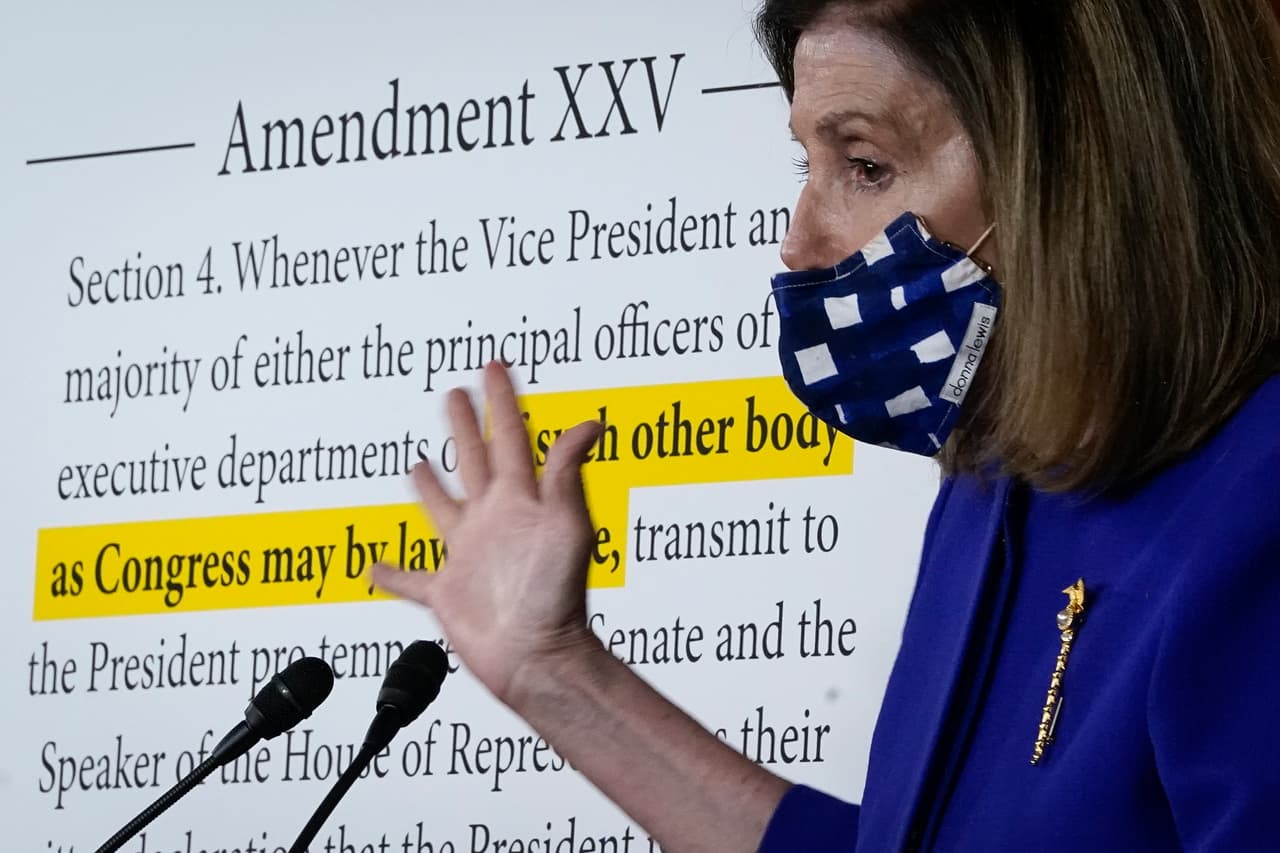 <a href="https://www.univision.com/temas/nancy-pelosi">Pelosi</a> dijo acerca de un segundo
<a href="https://www.univision.com/noticias/dinero/mnuchin-ve-dificil-acordar-un-nuevo-paquete-de-ayudas-economicas-antes-de-las-elecciones">paquete de estímulo económico</a>: "A nuestros electores, les prometemos: La ayuda está en camino. Será más segura, más grande y mejor, y será retroactiva".