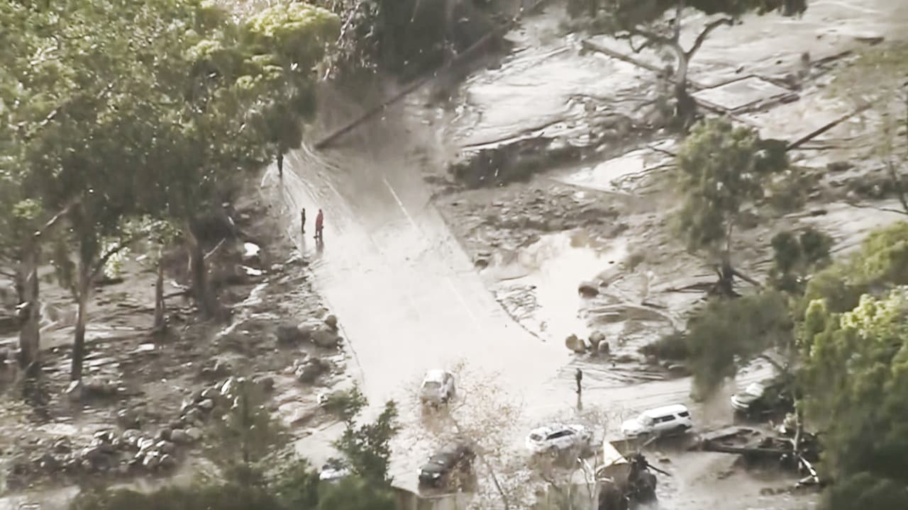 La comunidad de Montecito fue una de las más impactadas por las lluvias torrenciales que también empaparon sectores de los condados de Ventura y Los Ángeles.