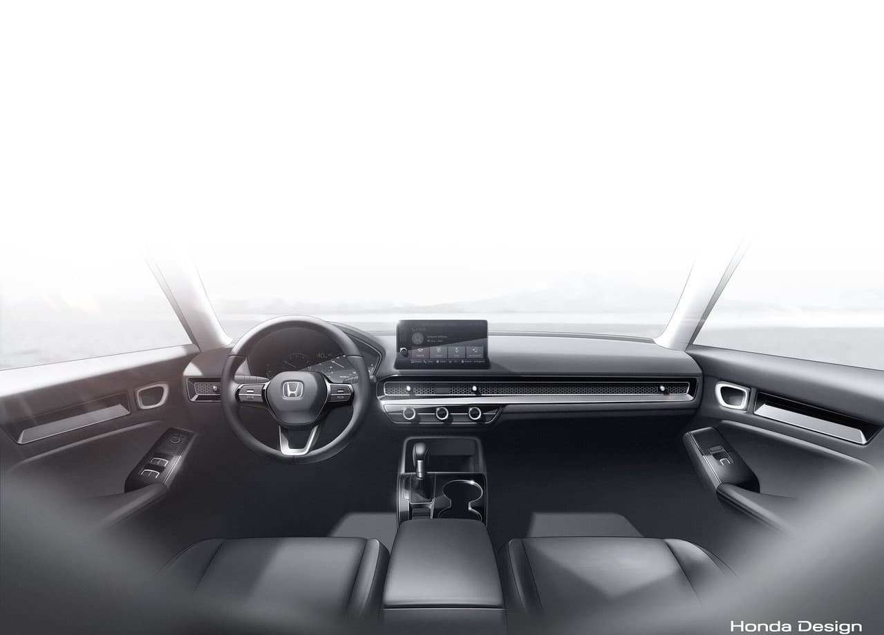 Honda no reveló el interior a detalle, pero compartió un bosquejo en el que se puede apreciar un aspecto más minimalista.