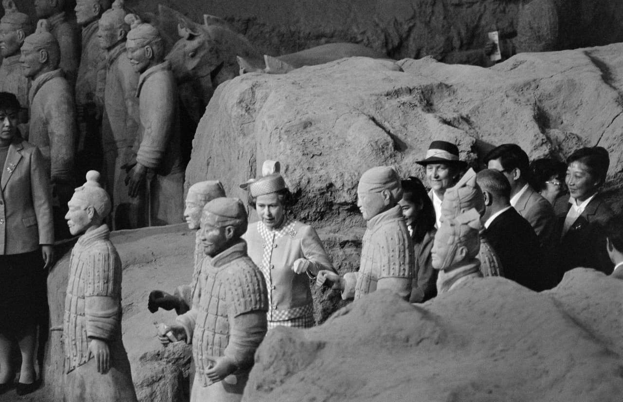 Durante una visita oficial a China en octubre de 1986.