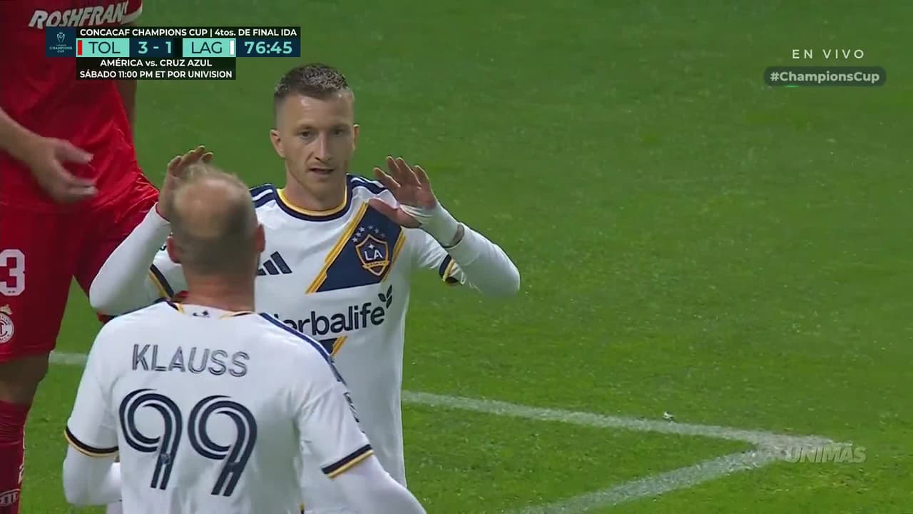 ¡LA Galaxy tiene vida! Gol de Marco Reus, tras descuido de Toluca
