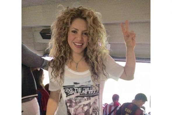 Shakira en el estadio.