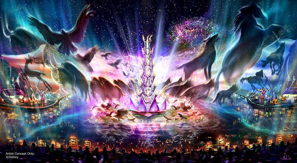 <b>13. Disney's Animal Kingdom en Orlando, Florida. </b>El espectáculo 'Rivers of Light' combina música en vivo, farolas flotantes, pantallas acuáticas y un fascinante imaginario animal en el escenario natural de Discovery River. Foto: Disney Parks via Getty Images.