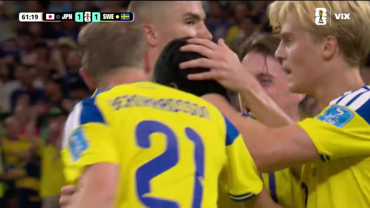 ¡Qué golazo de Elanga! Suecia empata con un misil imposible de detener