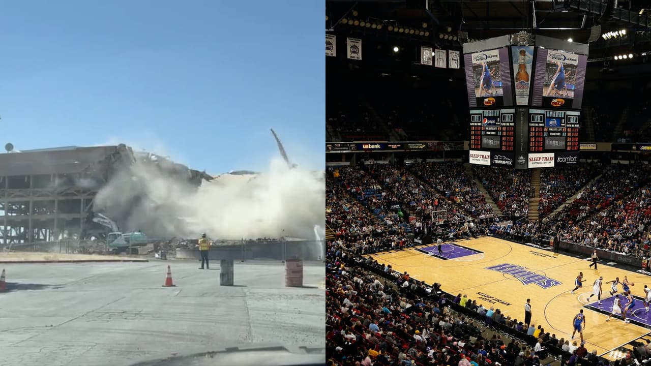 Continúa la demolición de la Sleep Train Arena en Natomas