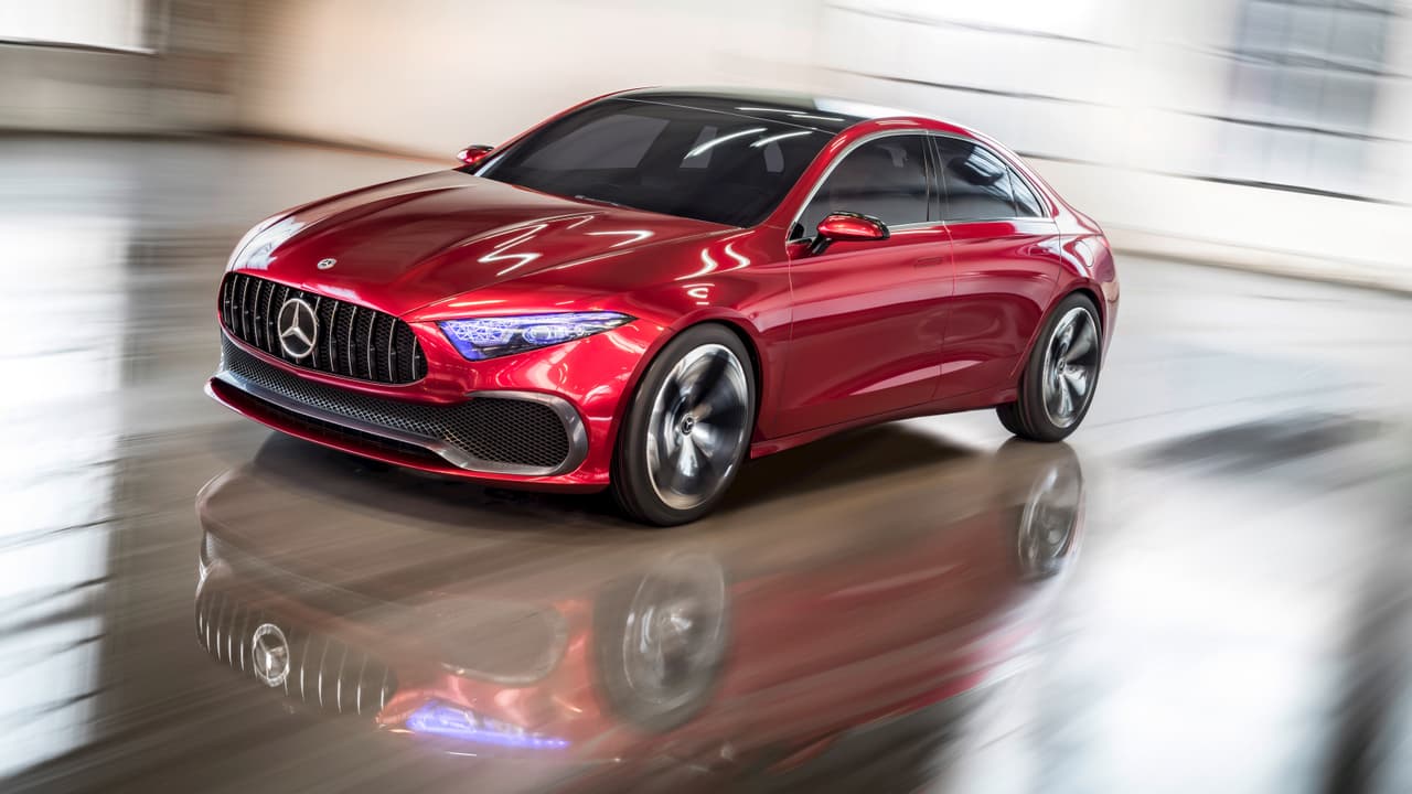 El Mercedes-Benz Concept A Sedan hizo su debut mundial en el Auto Show de Shanghai 
