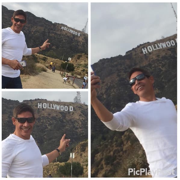 Johnny Lozada: "Después de venir mil veces a la hermosa ciudad de Los Ángeles, por primera ver me tomo una foto con el letrero de #hollywood #johnnyelviajero". (Mayo 15, 2016)