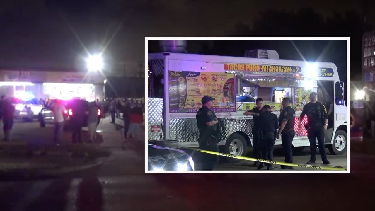 Disparan desde un auto en movimiento contra un camión de tacos en Houston: un empleado resultó herido