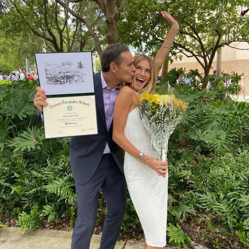 Con motivos de su graduación, Tacher le dedicó unas palabras a la joven de 18 años en las que expresa lo feliz que está por verla cumplir esta meta y le pidió que siga luchando por sus sueños.