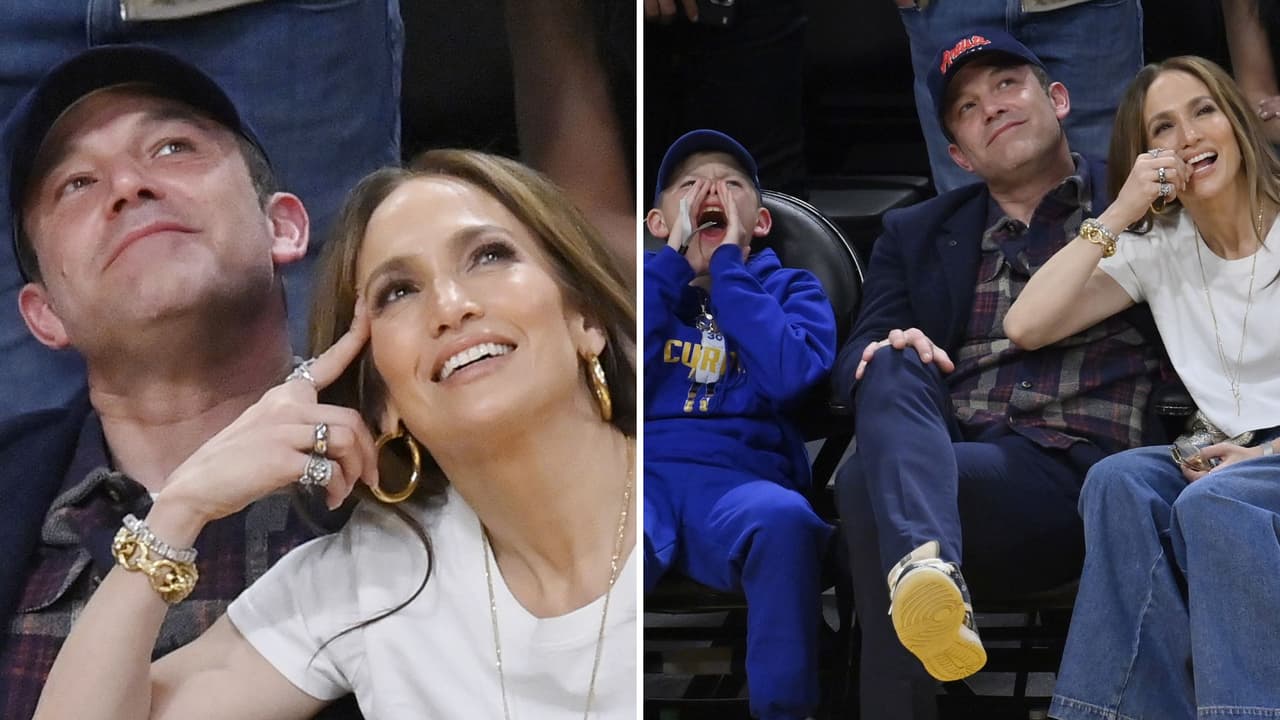 JLo se deja ver como pocas veces al lado de su hijastro Samuel en la NBA: fotos