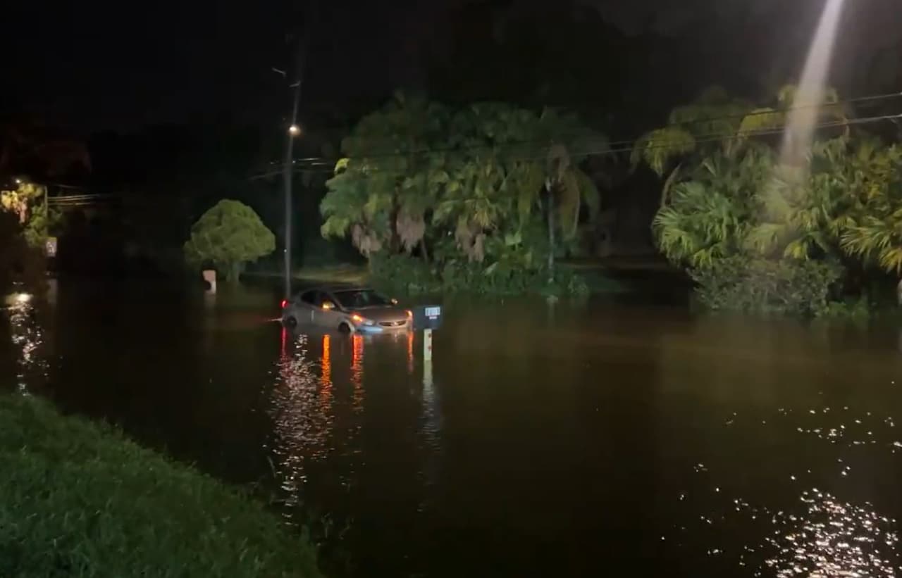 El auto, finalmente, quedó en medio de la inundación. Es fundamental recordar que
<b>conducir en estas condiciones puede provocar una tragedia</b>.