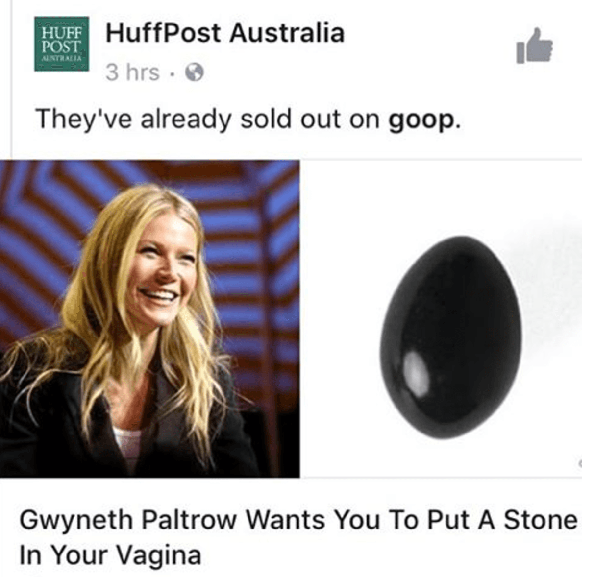 Trasciende países la exitosa venta de los huevos de jade en la página web de Gwyneth Paltrow.