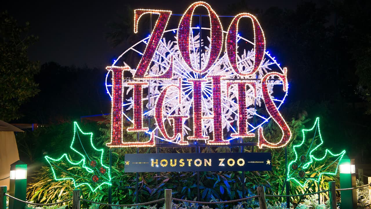 El "Zoo Lights" es una tradición de diciembre en el Zoológico de Houston.