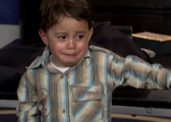 Este bebé lloró mucho mientras formó parte de la serie.