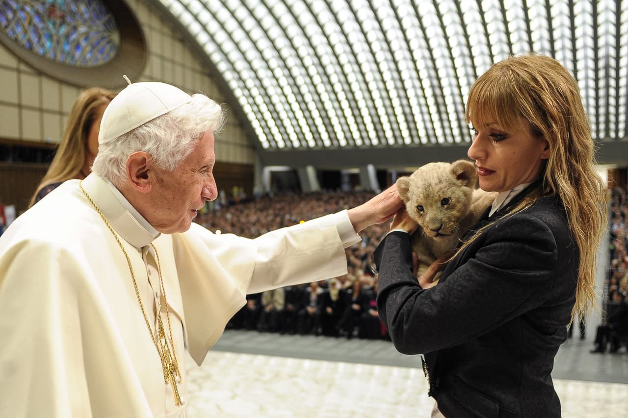 Su papado no sólo incluyó interacciones con multitudes de fieles, sino también tiernos momentos con otros seres vivos.
