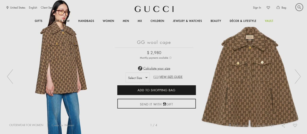 La prenda 
<b>está valuada en 2,980 dólares</b>, de acuerdo con una revisión al sitio de la marca. Se trata de una pieza de lana de manufactura italiana.