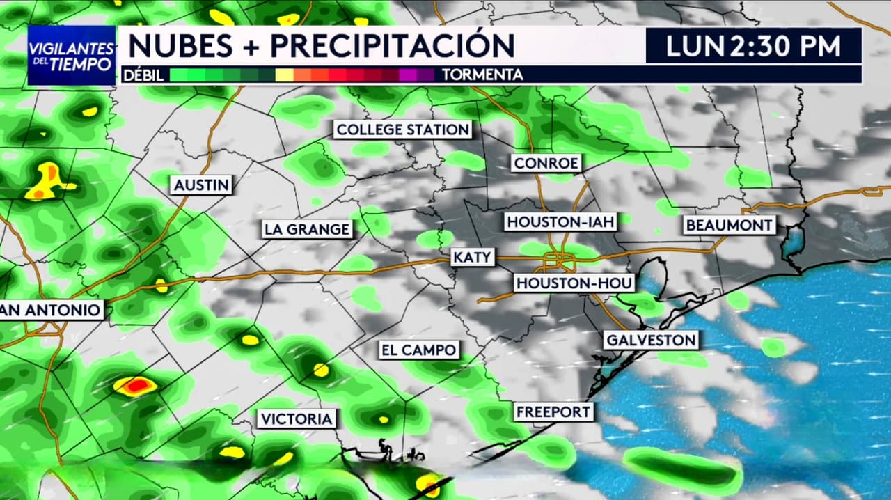 Pronóstico del tiempo hoy en Houston: 40% de probabilidad de l luvias dispersas; el termómetro alcanzará 70 °F