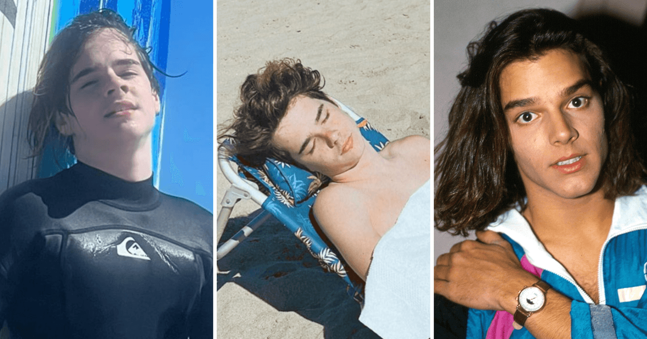 Valentino se parece mucho a su Ricky Martin cuando era joven