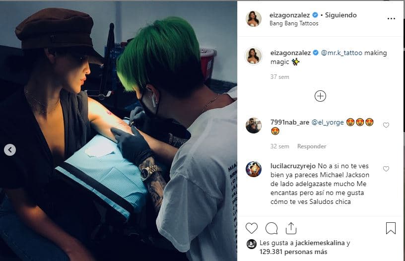 En septiembre pasado Mr. K le tatuó a Eiza una constelación.
