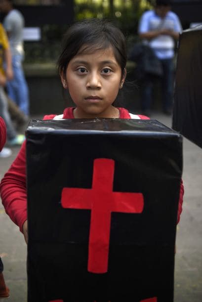 Muchos niños también asistieron a la marcha.