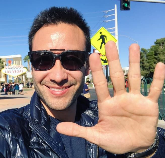 El cantautor argentino Luciano Pereyra tampoco pudo faltar, y cuando llegó a Las Vegas compartió esta imagen.