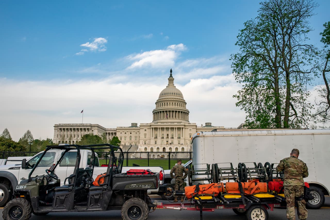 Debido a las amenazas contra el Capitolio, la sede de la legislatura federal se preparó más allá de los niveles de seguridad ya elevados que exige toda reunión conjunta del Congreso con la presencia del presidente.
