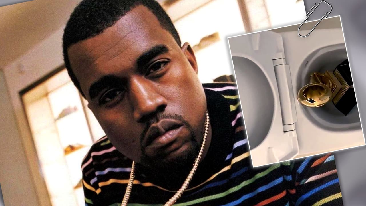Kanye West orina un premio GRAMMY que tiró al inodoro