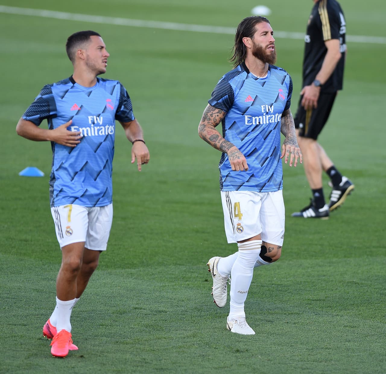 Buenas noticias para el Madrid: Ramos y Hazard entrenan con el grupo