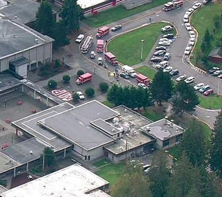 El incidente habría tenido lugar en la cafetería del centro educativo alrededor de las 10:45 hora local. (Imagen tomada de Twitter).