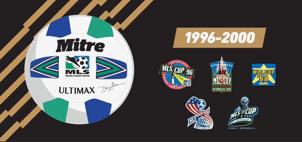 De 1996 al 2000, la MLS Cup se jugó con un Mitre Ultimax, con el que D.C, United ganó tres títulos ('96, '97 y '99). Chicago Fire se hizo al título de 1998 y Kansas City Wizards fue campeón en 2000.