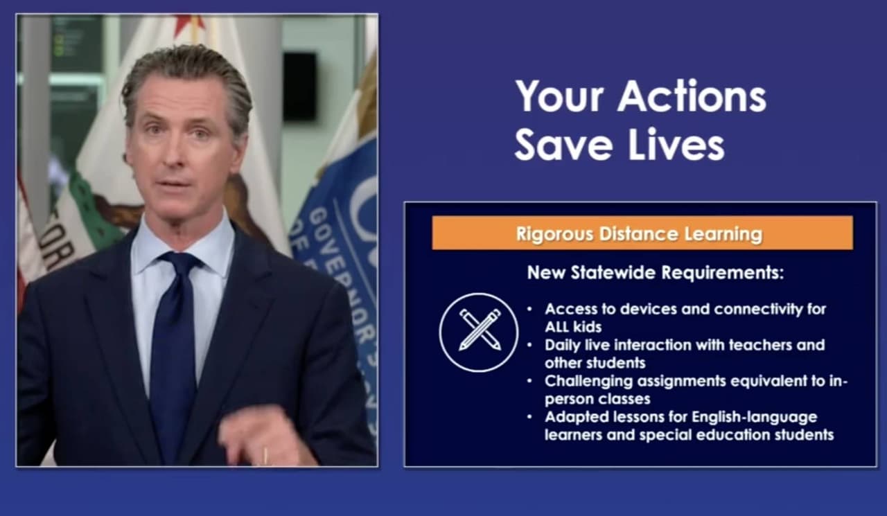 Computadores e internet para todos: la apuesta del gobernador Newsom para los estudiantes en California