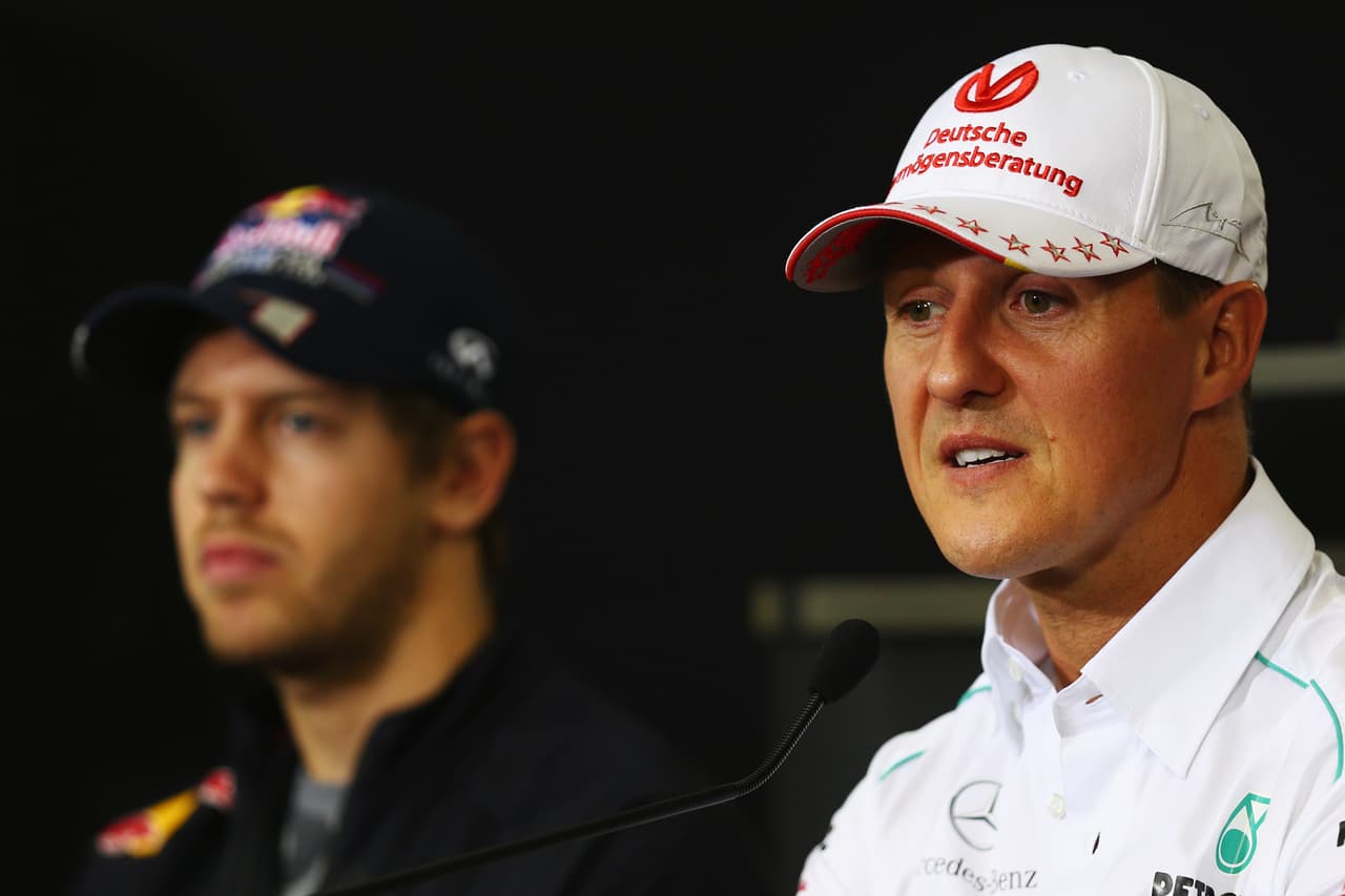 Schumacher compitió desde 1991 hasta 2006 y desde 2010 hasta 2012 y se coronó en 1994, 1995, 2000, 2001, 2002, 2003 y 2004, las dos primeras con Benetton y las otras cinco con Ferrari.