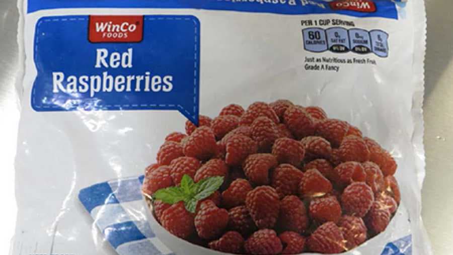Retiran frambuesas rojas congeladas por riesgo de norovirus