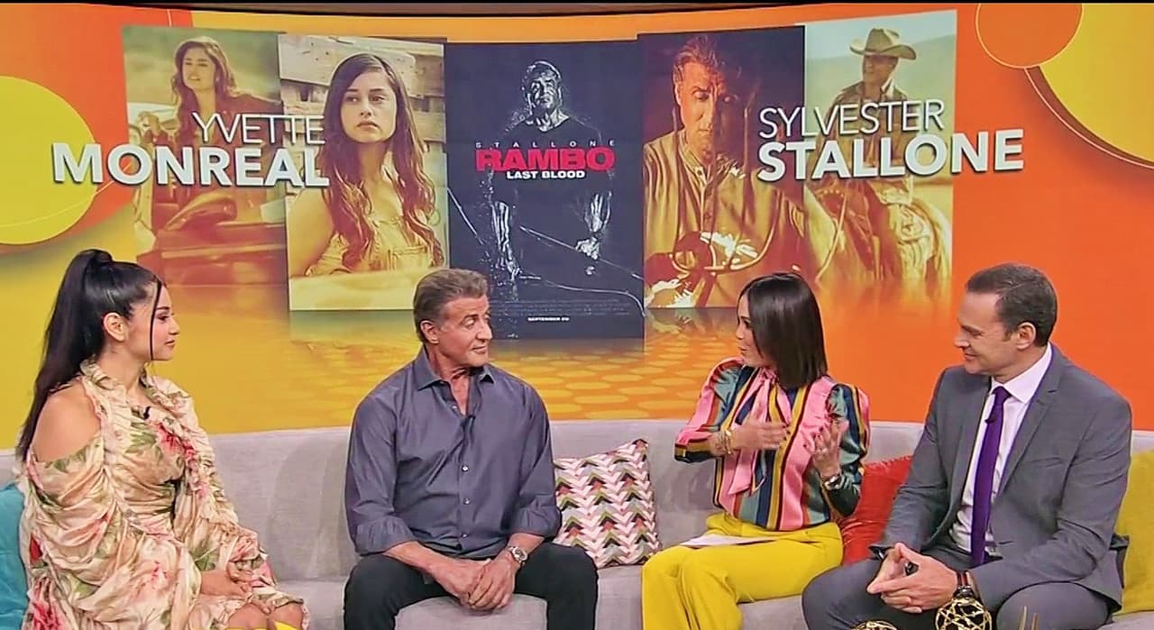 Karla Martínez y Alan Tacher le dieron la bienvenida a la súper estrella de Hollywood, Sylvester Stallone, quien presentó los pormenores de 'Rambo: Last Blood'.