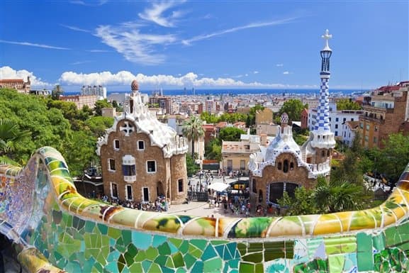 Park Güell - In 1885 the industrialist Eusebi Güell, instructed Gaudi to build a park on a bare mountain ridge, with a fantastic view of Barcelona. The concept was to create a garden city where nature and housing could exist in harmony. The park was opened in 1922.