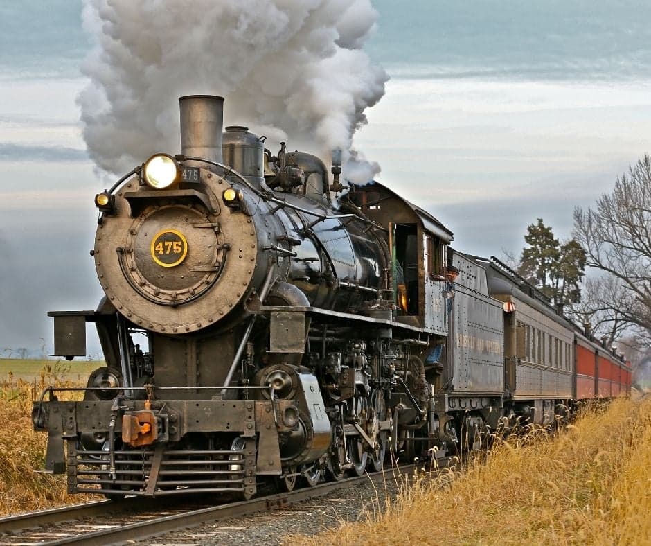 <b><a href="https://www.strasburgrailroad.com/" target="_blank">Strasburg Railroad</a>: </b>Disfruta de un auténtico viaje en tren de vapor a través del famoso país Amish del condado de Lancaster. Siéntate y relájate mientras viajas a través de 2500 acres de la pintoresca campiña.