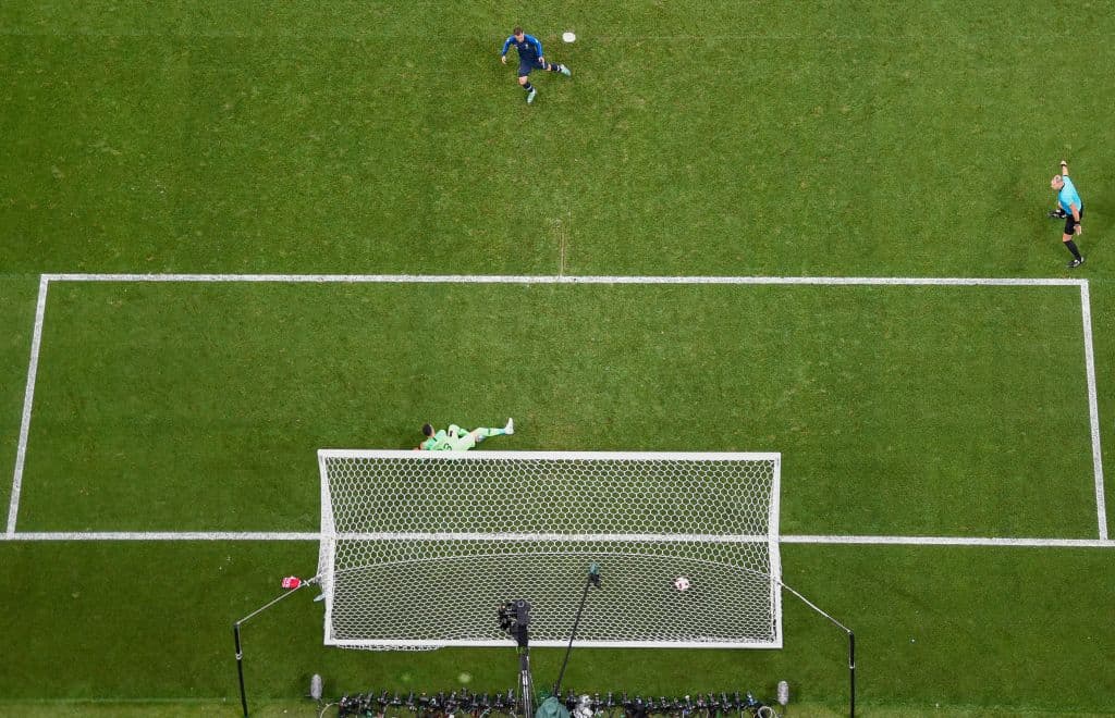 Antoine Griezmann anotó el gol al minuto 38 del primer tiempo para poner el 2-1 a favor de Francia.