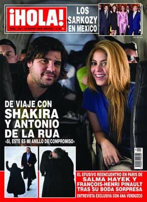 La colombiana Shakira y el empresario argentino, Antonio de la Rúa, sostuvieron una relación que duró al menos 11 años.