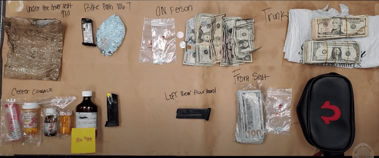 Revelan lista de decomiso de droga, armas y efectivo encontrado en el vehículo de Josue Huerta por oficiales de LAPD.