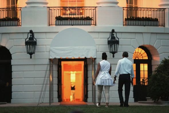 Las niñas disfrutaron de una cena al interior de la Casa Blanca.