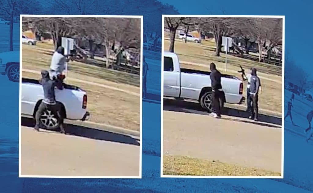 El menor porta un rifle semi-automático y dispara a un bando contrario, tras una pelea que terminó en tiroteo a plena luz del día en un parque de Garland. La policía confirmó las detenciones de cuatro jóvenes hispanos de 17 años por conexión con el tiroteo, ellos son: Hiram Cruz, Joey Rosas, Christopher Mauricio y uno más, el que portaba el arma larga, que por ser menor de edad no fue revelado su nombre.