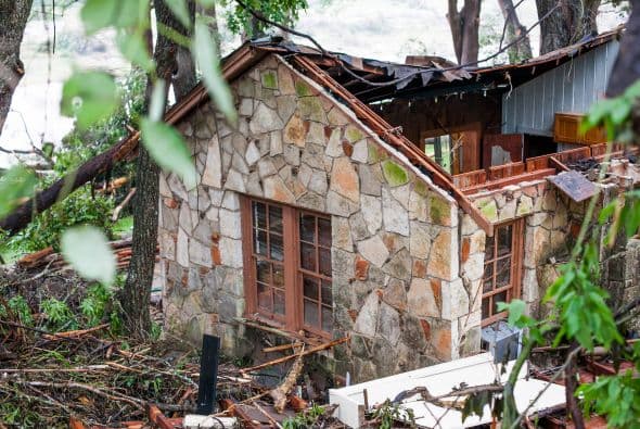 Algunas zonas de la capital texana quedaron bajo el agua luego de las intensas lluvias de los últimos días.