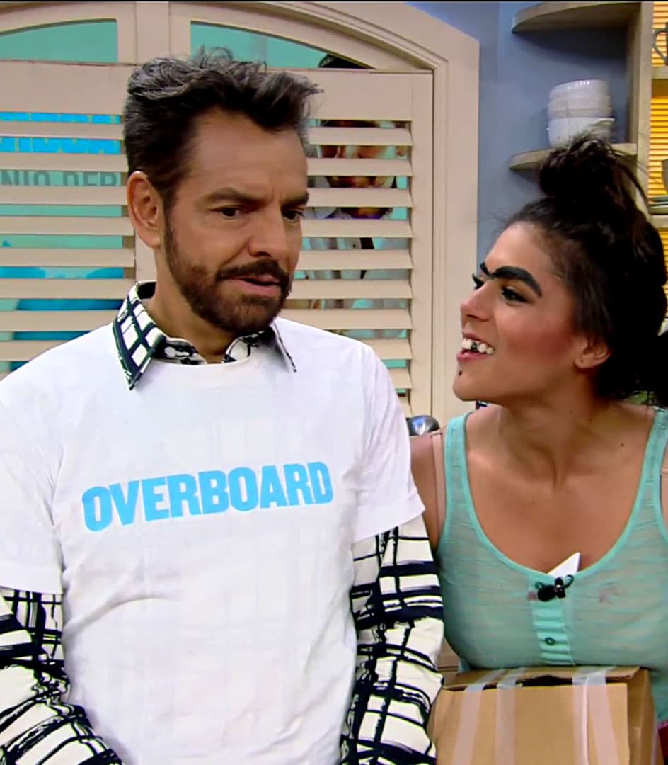 Aprovechando la visita de Eugenio Derbez a Despierta América, Mela aprovechó para visitarlo.