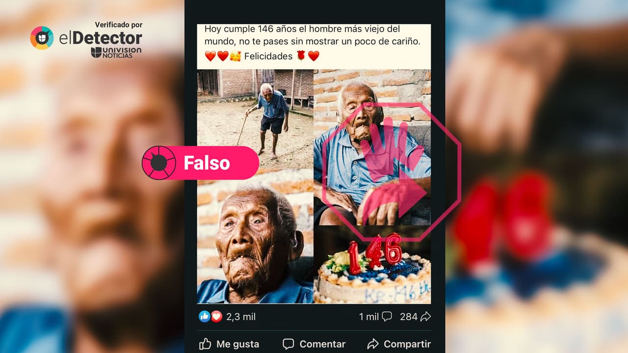 NO está cumpliendo 146 años el supuesto “hombre más viejo del mundo”, como dice esa publicación viral 