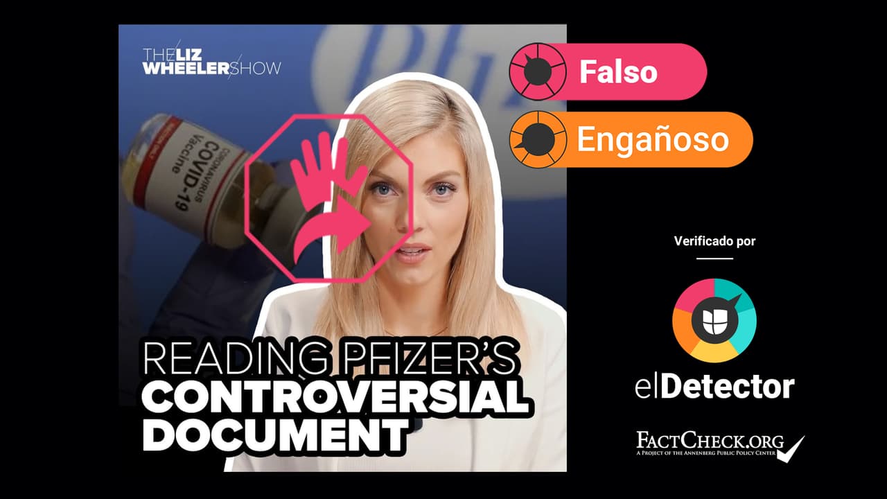 Es falso que un documento de Pfizer revela lista larga de efectos adversos causados por la vacuna