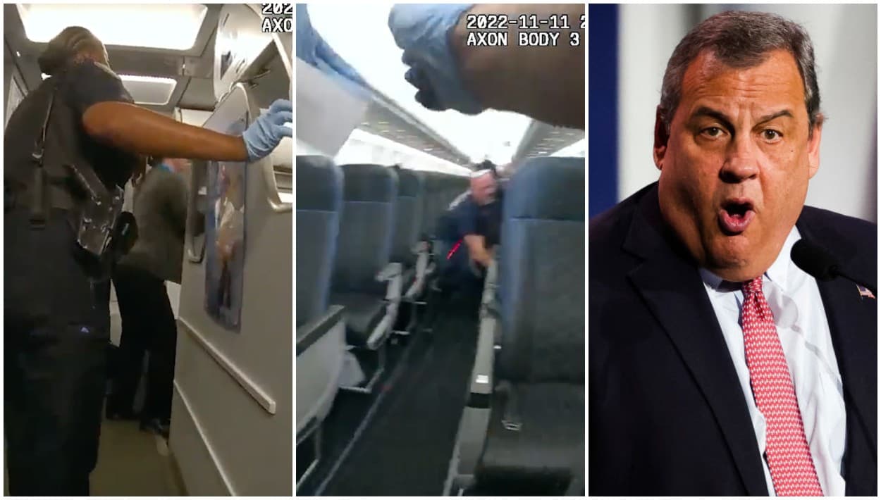 Arrestos por amenazas con navajas, patadas, escupitajos y hasta Chris Christie en aviones de EEUU